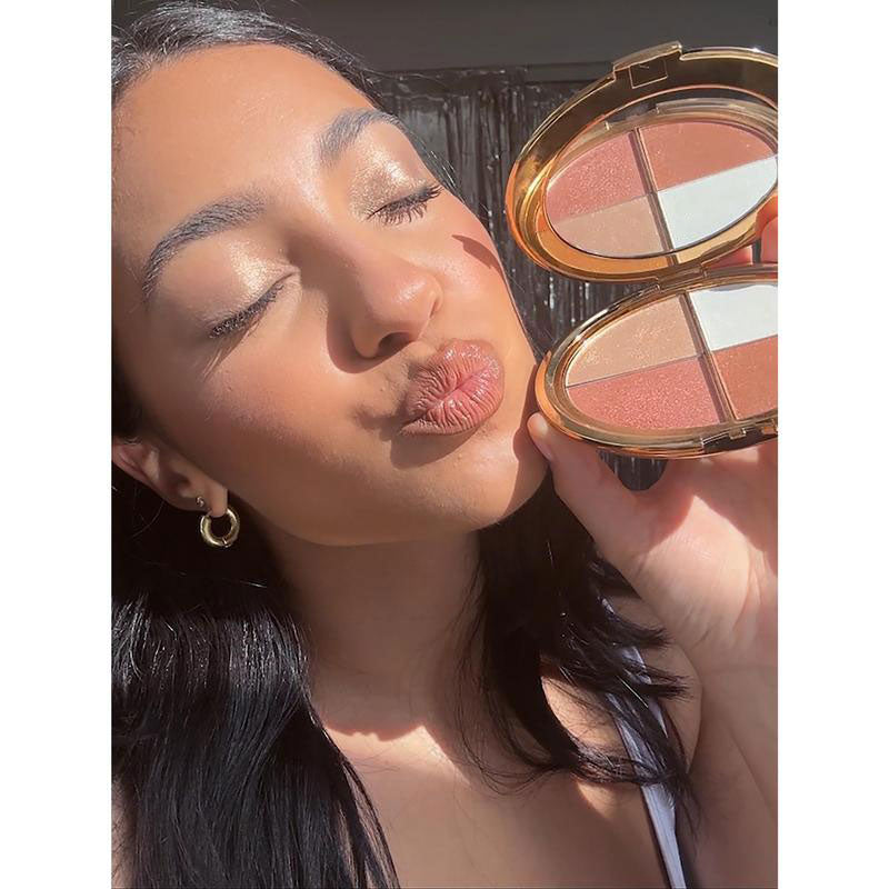 đșLast 3 hours 60% offâ°eye & cheek palette - eyeshadow and highlighter makeup (with Detachable Brush)